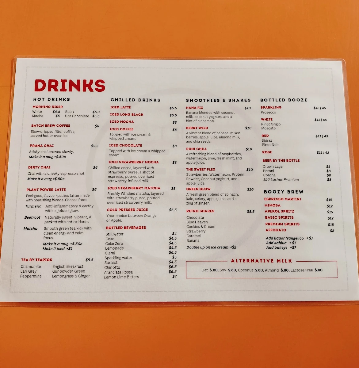 Menu, The Re-Up