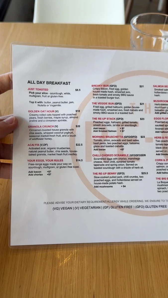 Menu, The Re-Up