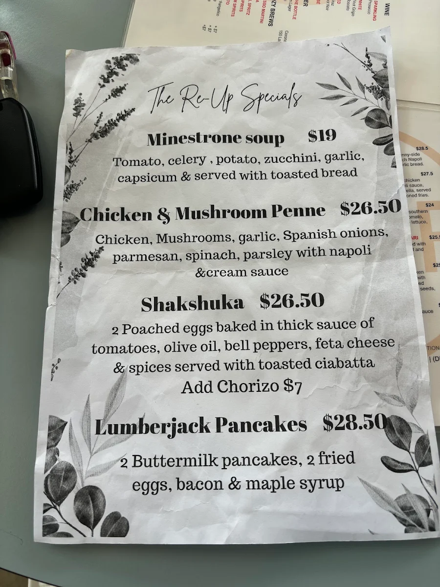 Menu, The Re-Up