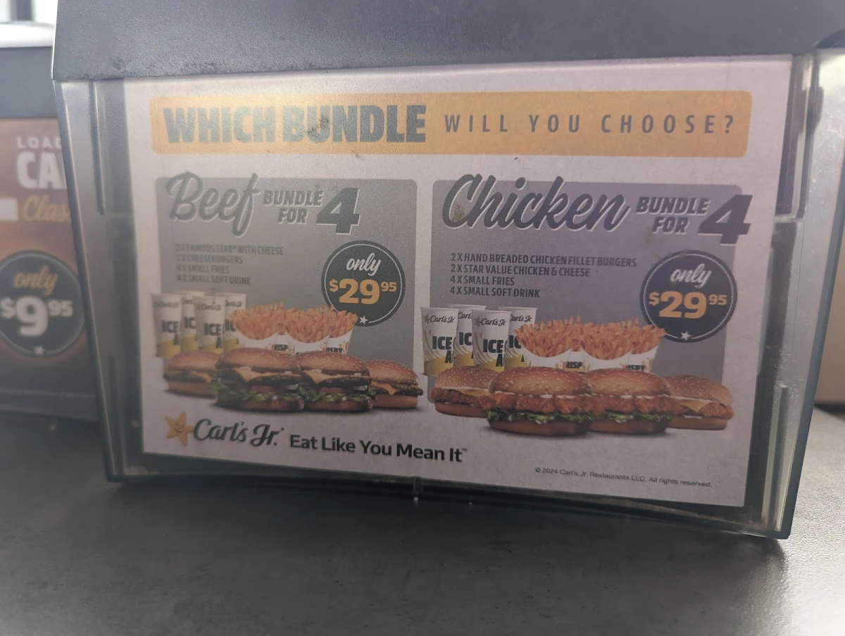 Menu, Carl's Jr. Melton