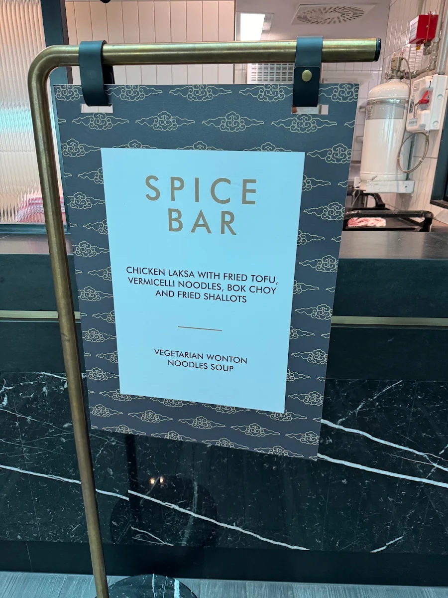 Menu, Qantas Domestic Business Lounge Melbourne