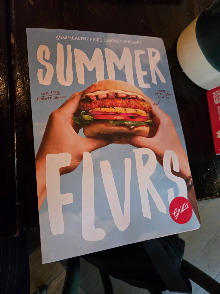 Menu, Grill'd Burgers - Miranda