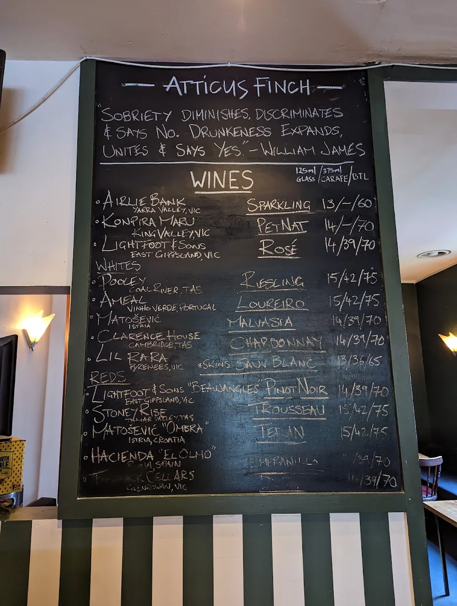 Menu, Atticus Finch