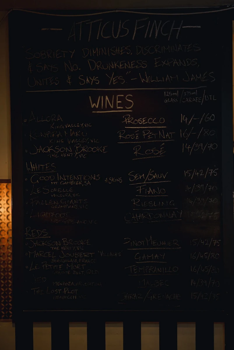 Menu, Atticus Finch