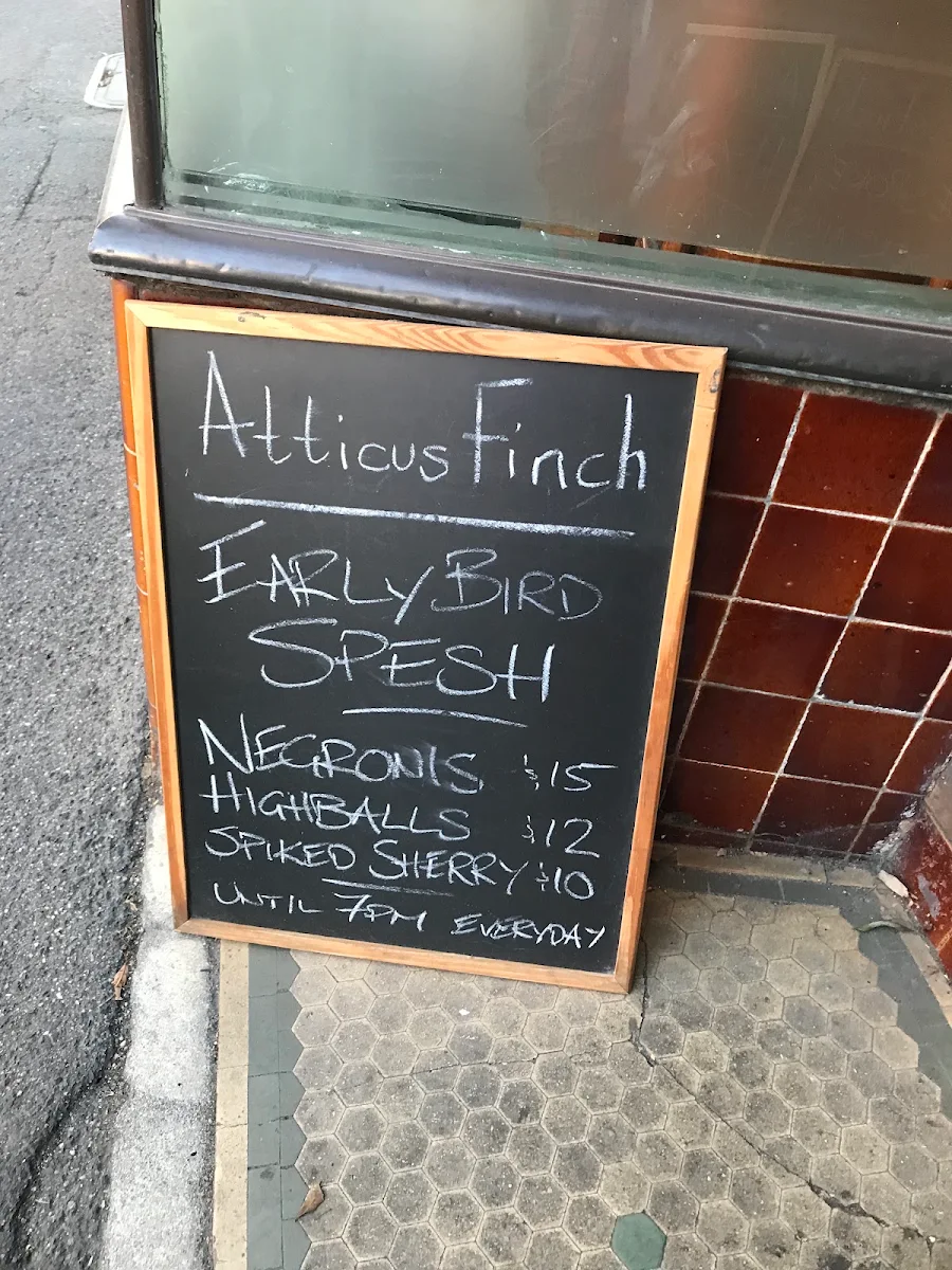 Menu, Atticus Finch