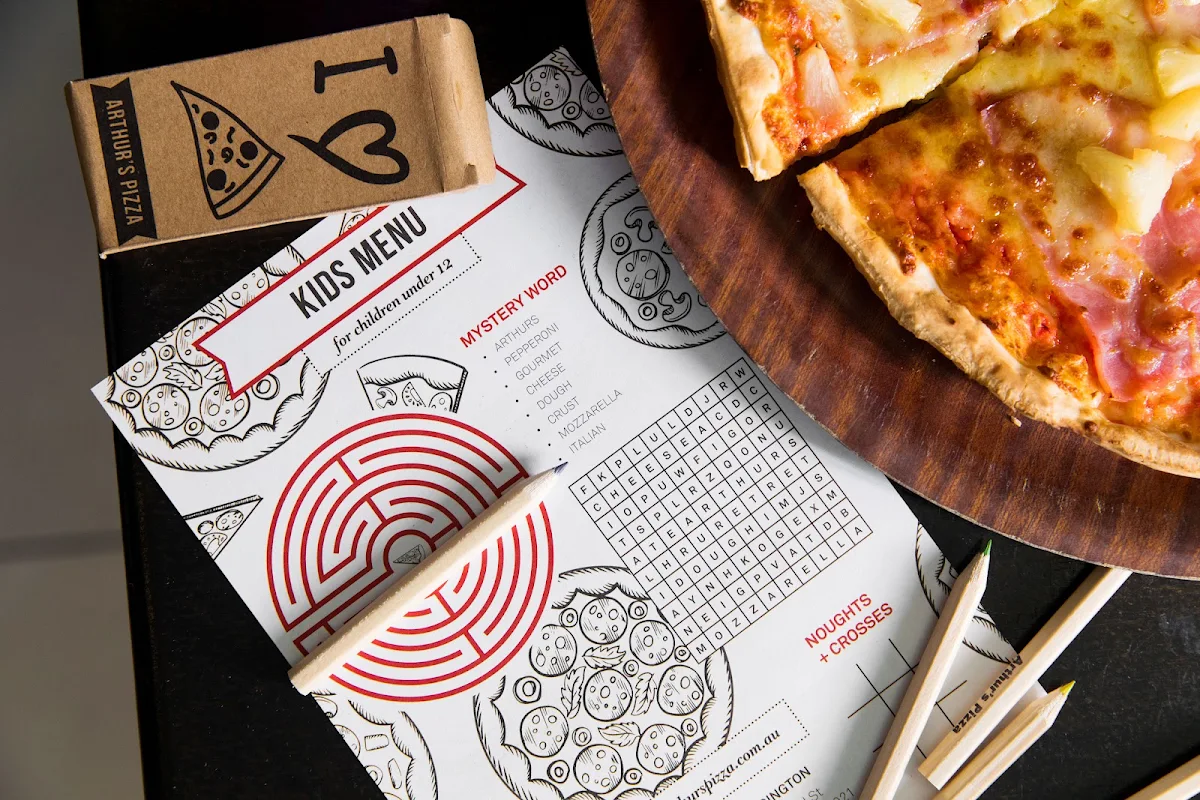 Menu, Arthur's Pizza Bexley