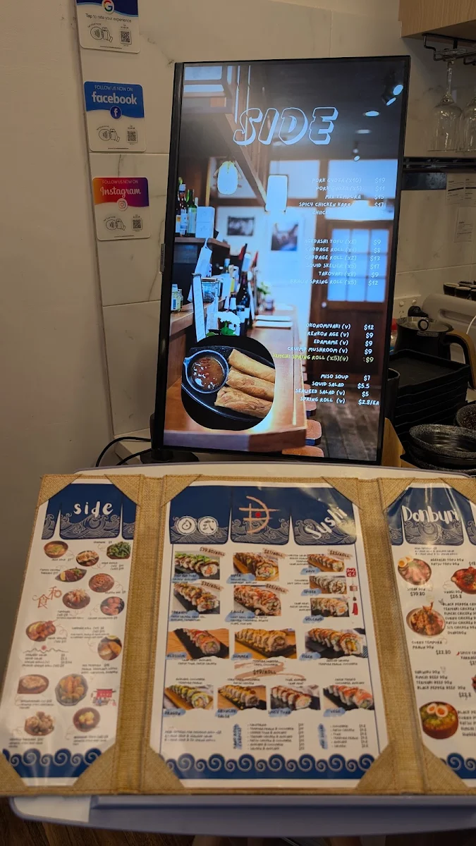 Menu, Don Japanese Fusion