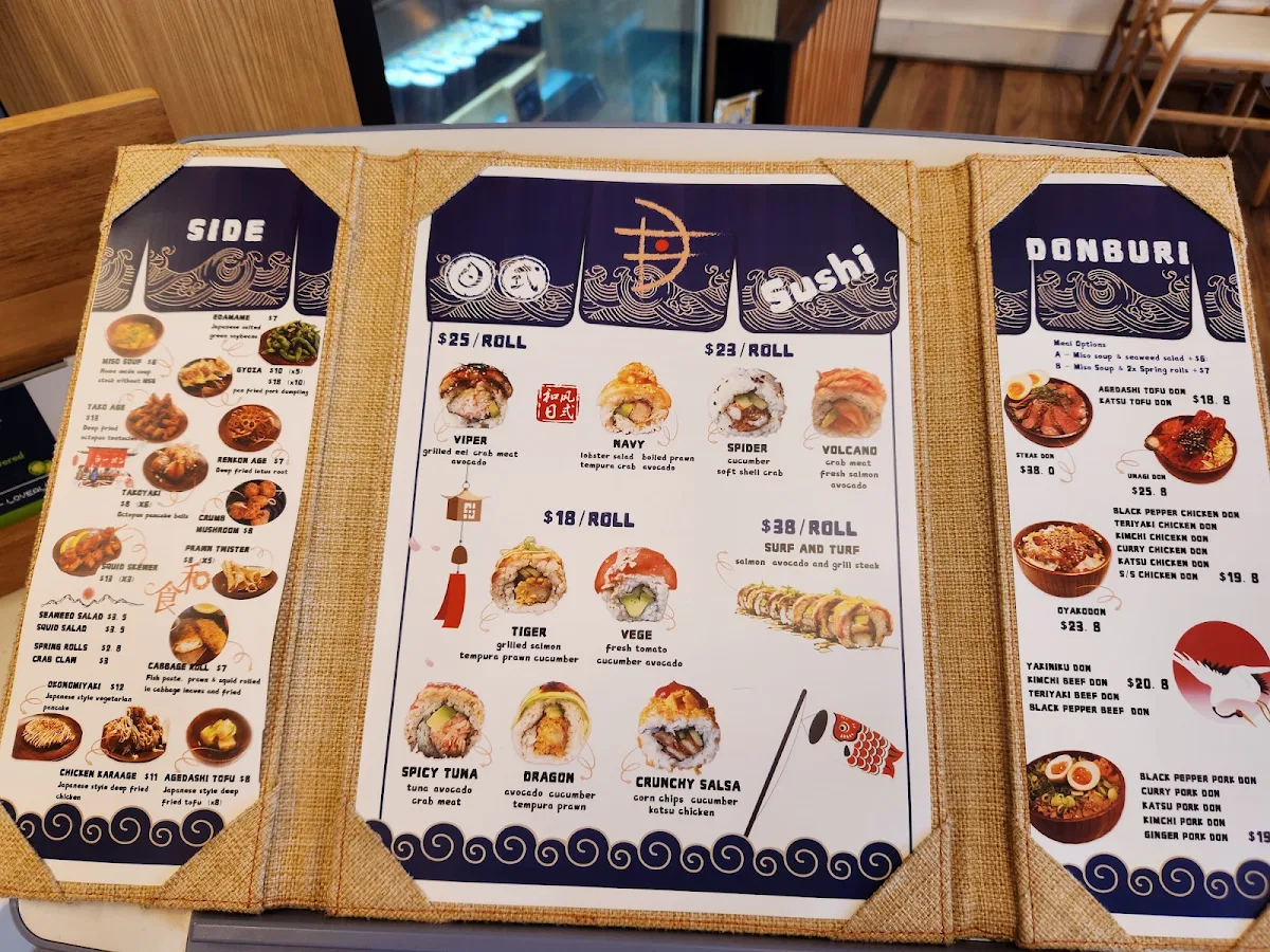 Menu, Don Japanese Fusion