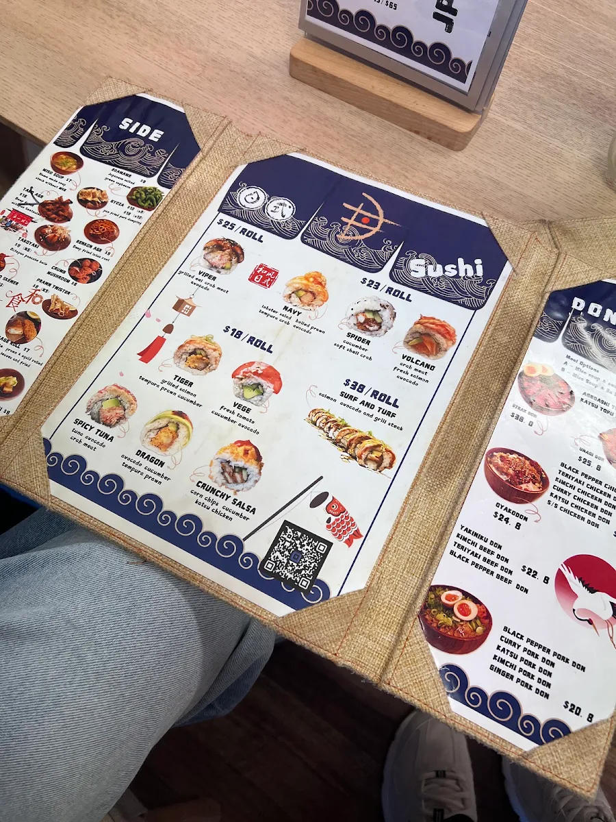 Menu, Don Japanese Fusion