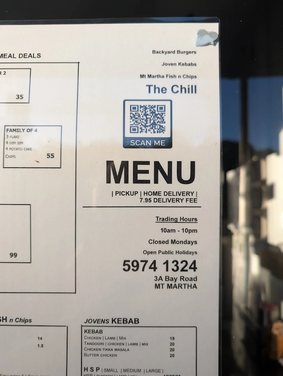 Menu, Backyard Burgers Mount Martha