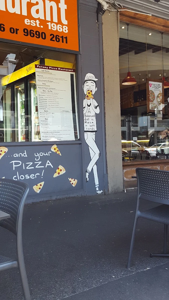 Menu, Patony Pizza