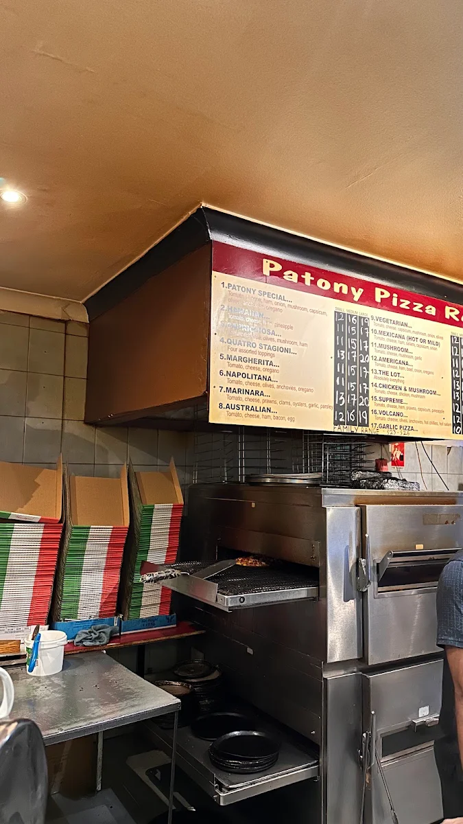 Menu, Patony Pizza