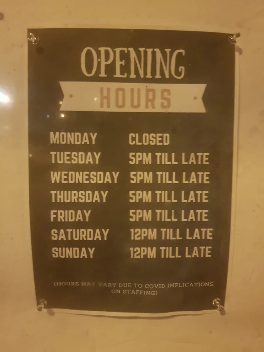 Menu, Gods Kitchen