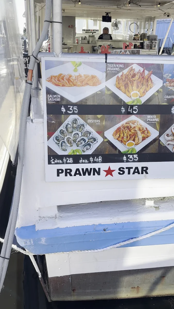 Menu, Prawn Star Mooloolaba