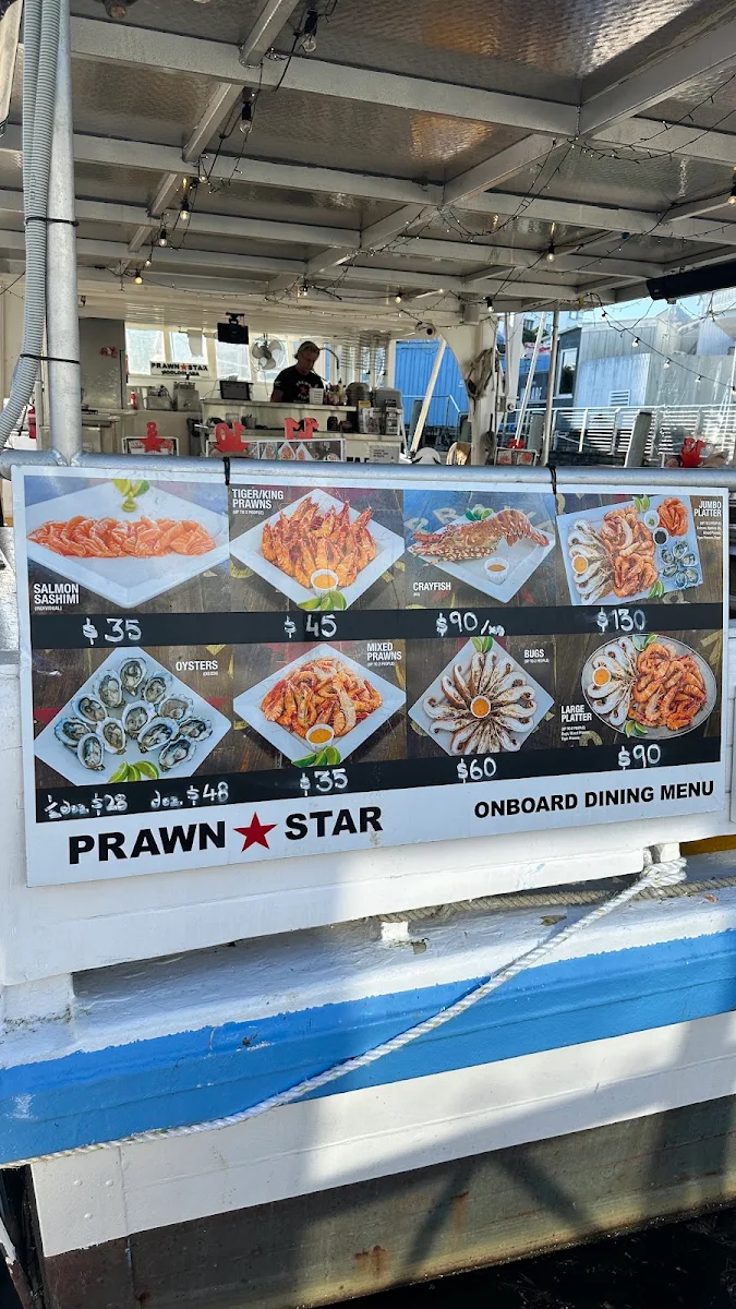 Menu, Prawn Star Mooloolaba