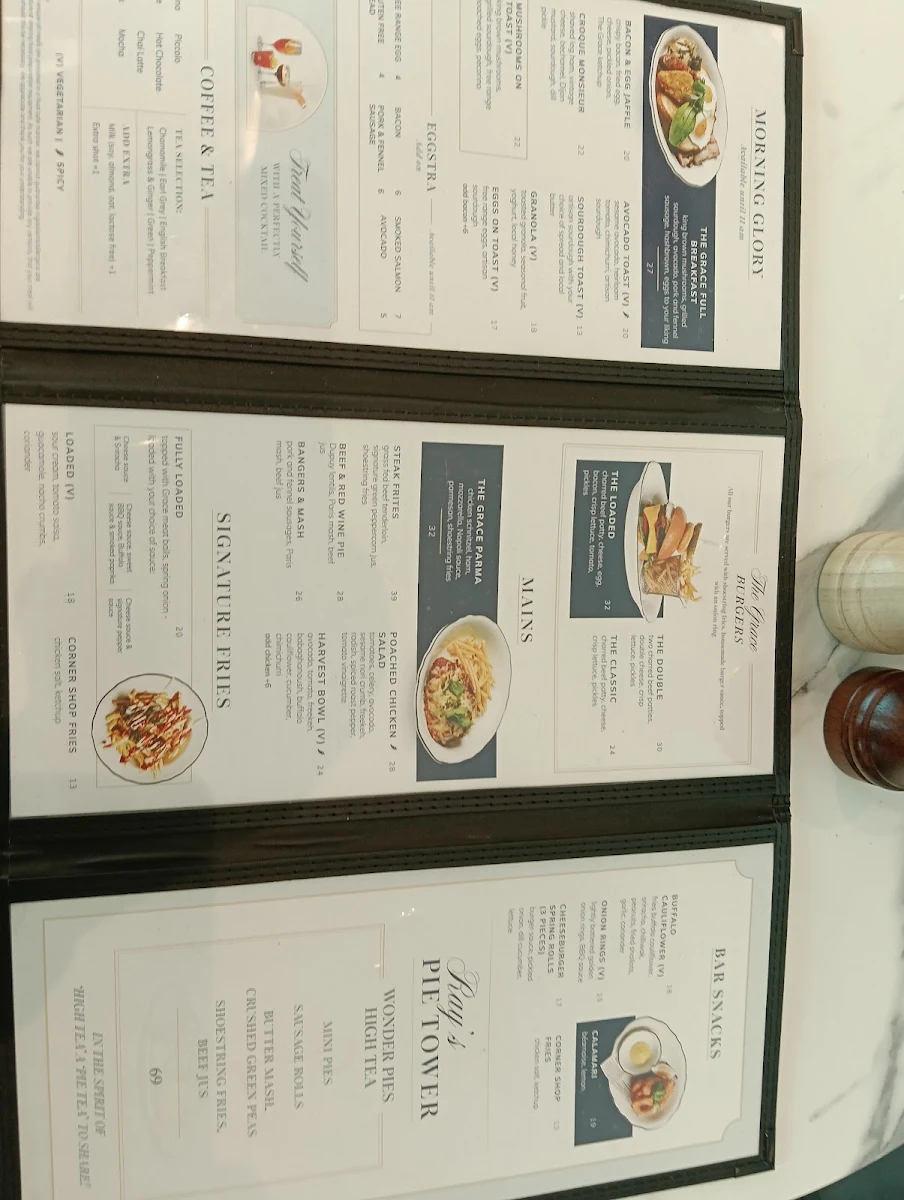 Menu, The Grace Eatery & Wine Bar