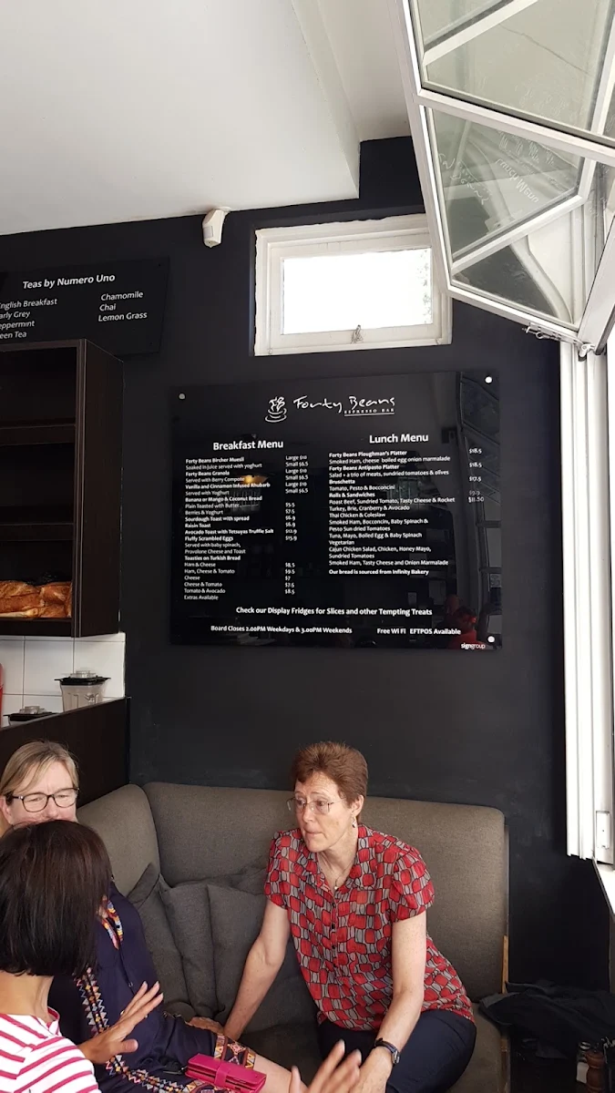 Menu, Forty Beans