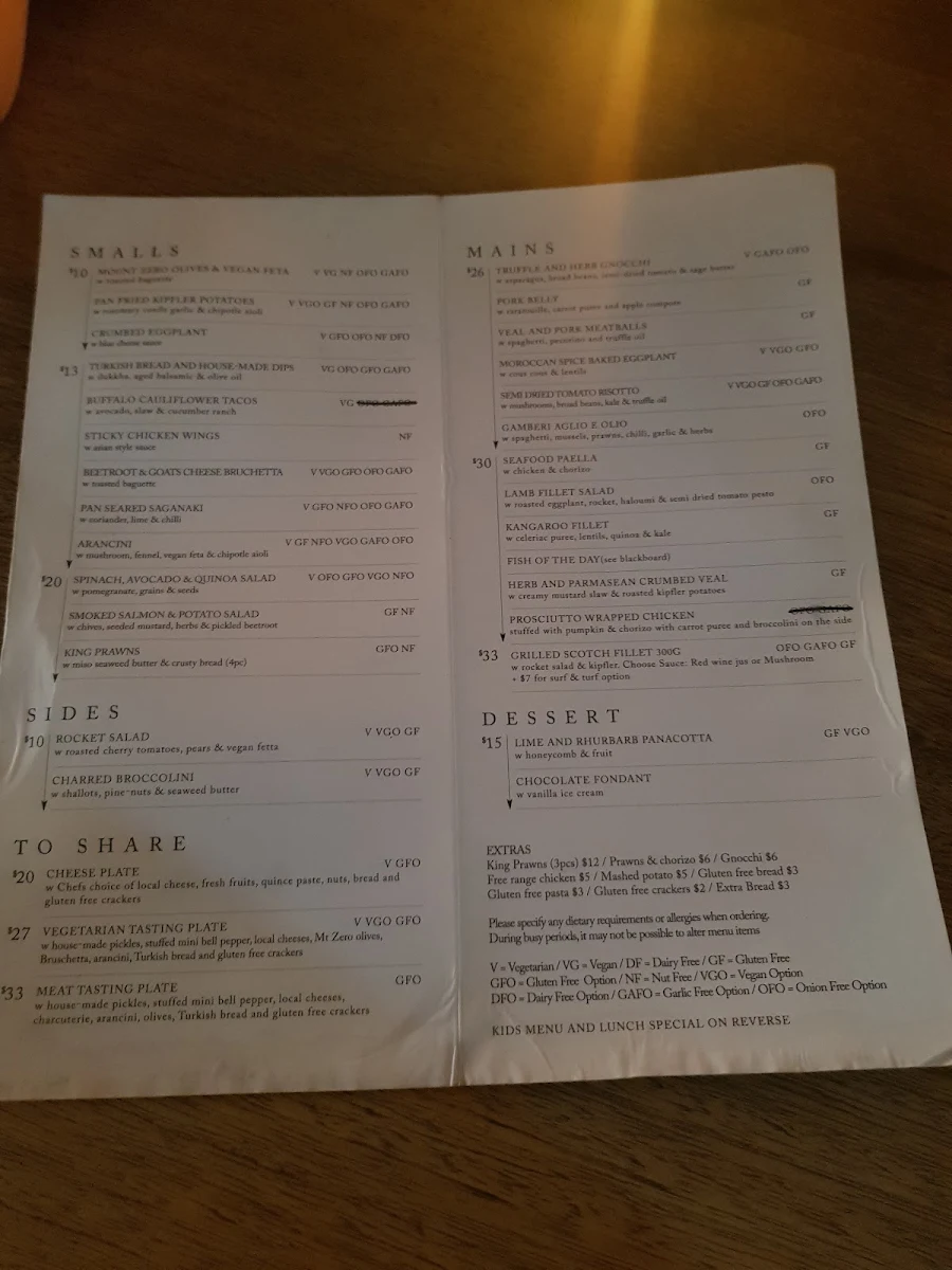 Menu, Wesley Anne