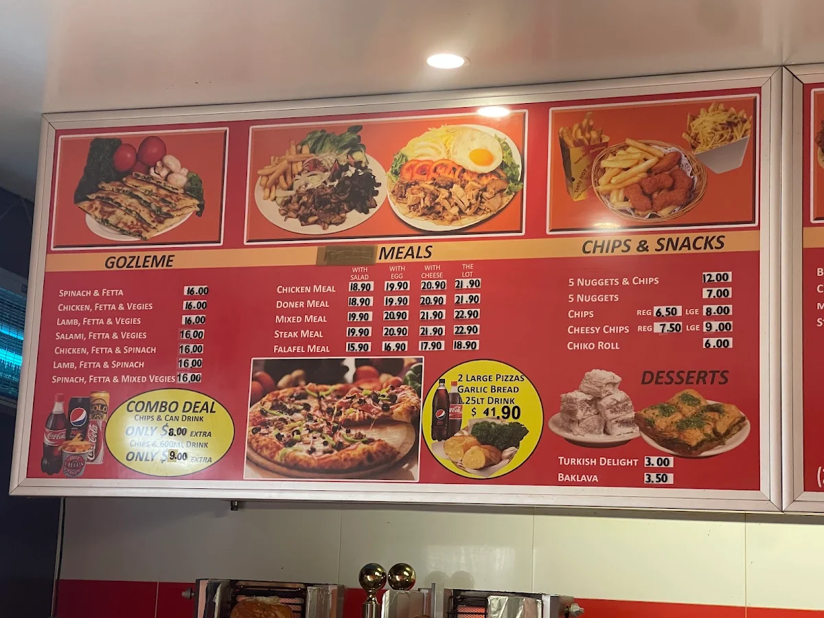 Menu, Caversham Kebab and Pizza House