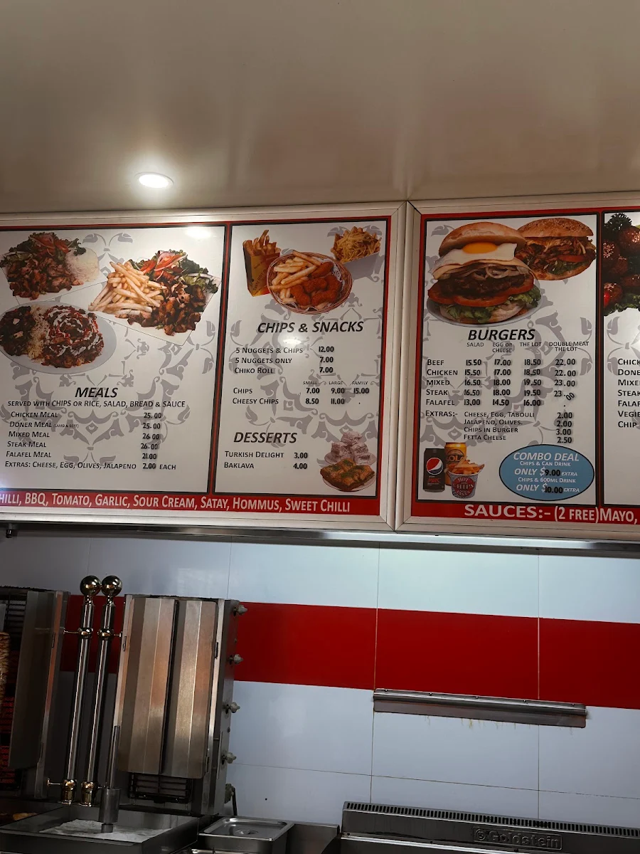 Menu, Caversham Kebab and Pizza House