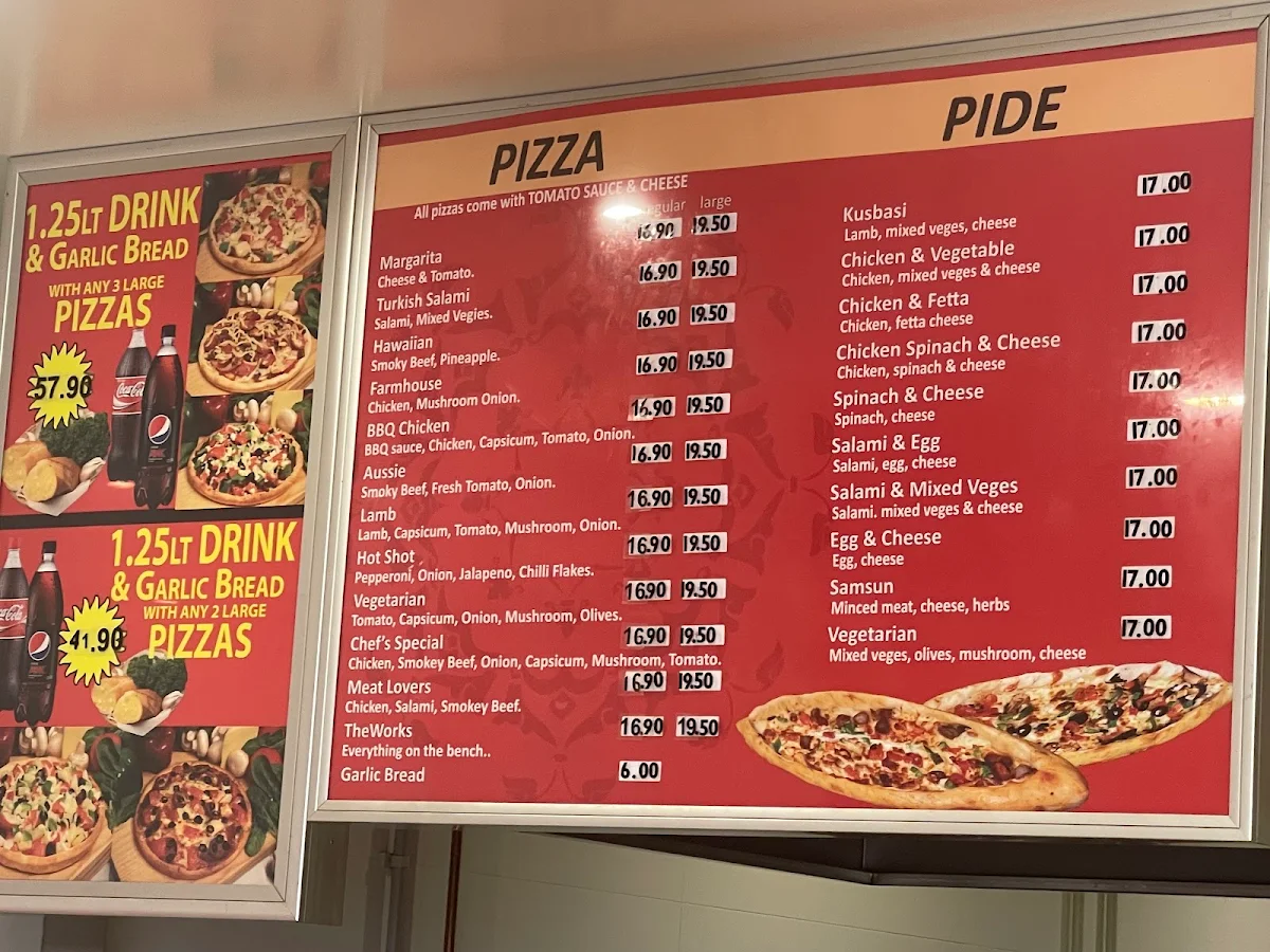 Menu, Caversham Kebab and Pizza House