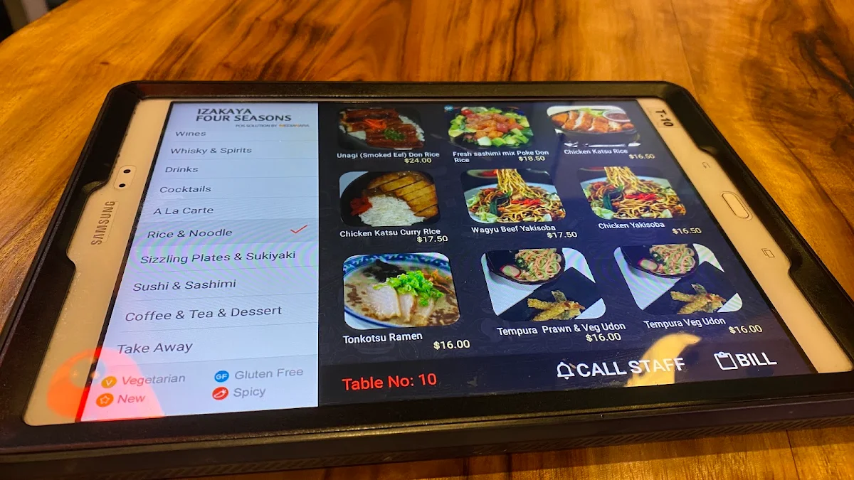 Menu, Izakaya Sumi