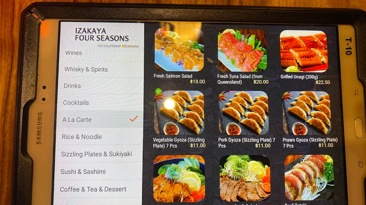 Menu, Izakaya Sumi