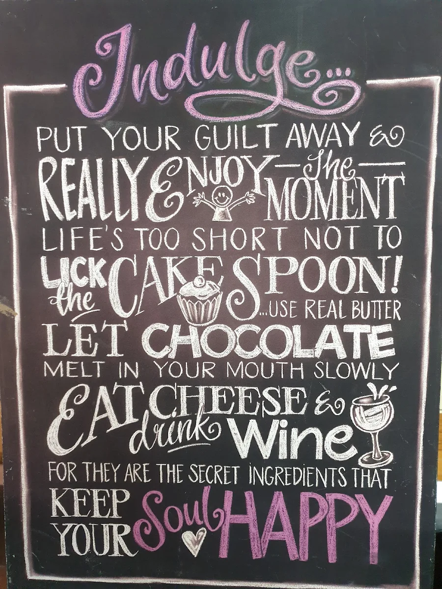 Menu, Mecca Cafe
