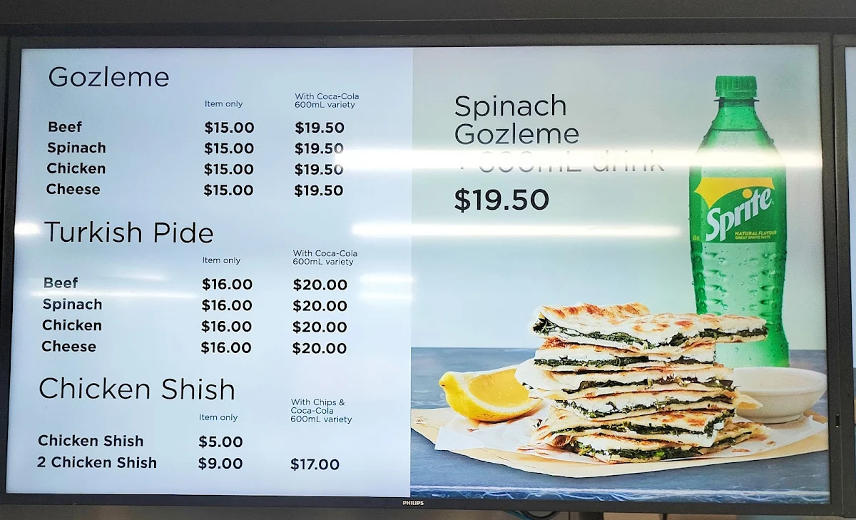 Menu, Manly Seaside Kebabs
