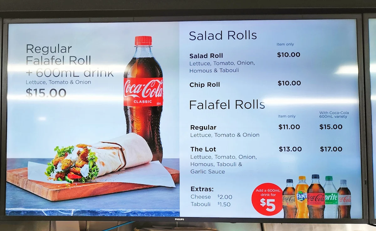 Menu, Manly Seaside Kebabs