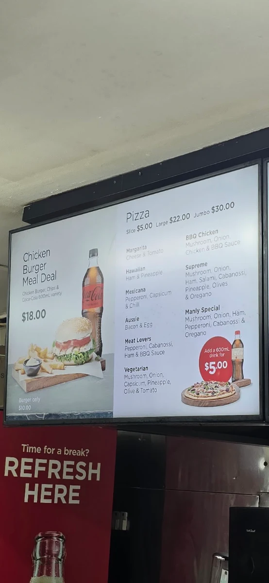 Menu, Manly Seaside Kebabs