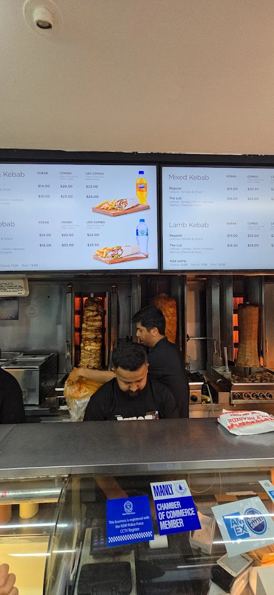 Menu, Manly Seaside Kebabs