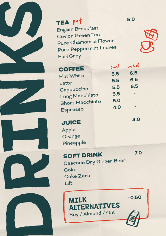 Menu, Chelsea Social Bar & Restaurant