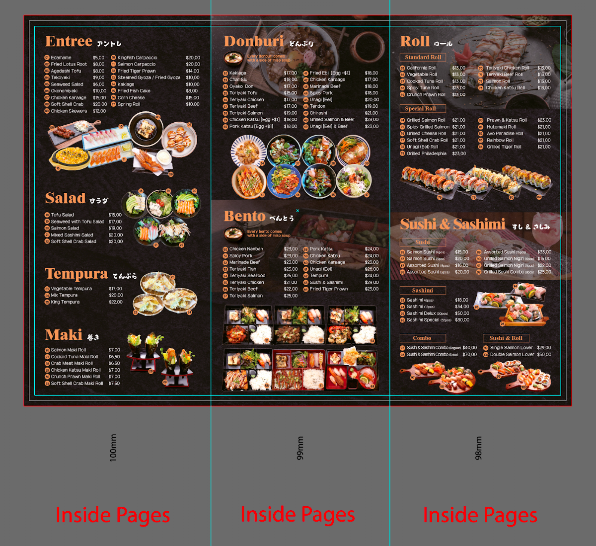 Menu, Doma Japanese Restaurant