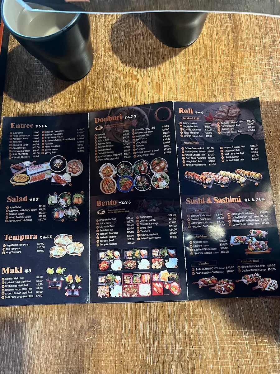 Menu, Doma Japanese Restaurant