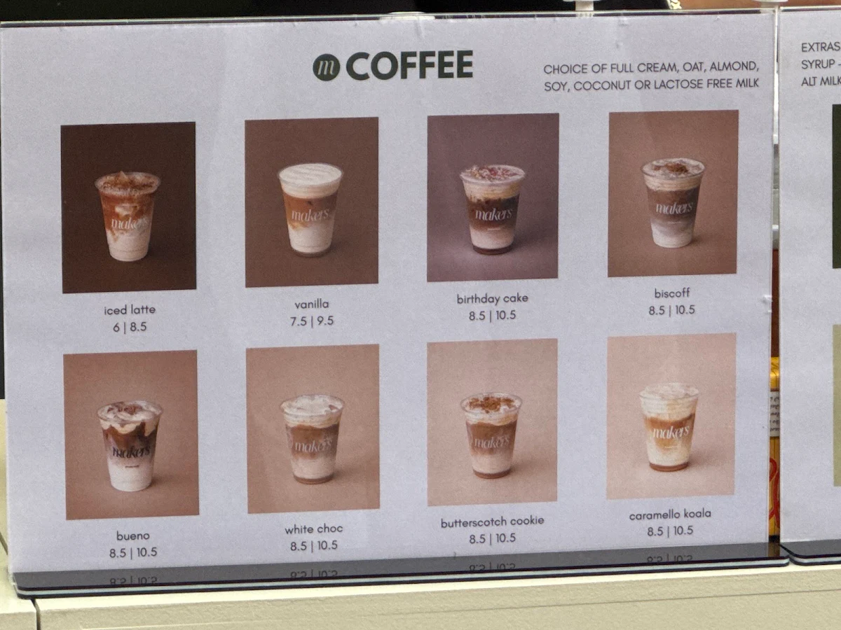 Menu, Makers Daily | Wetherill Park