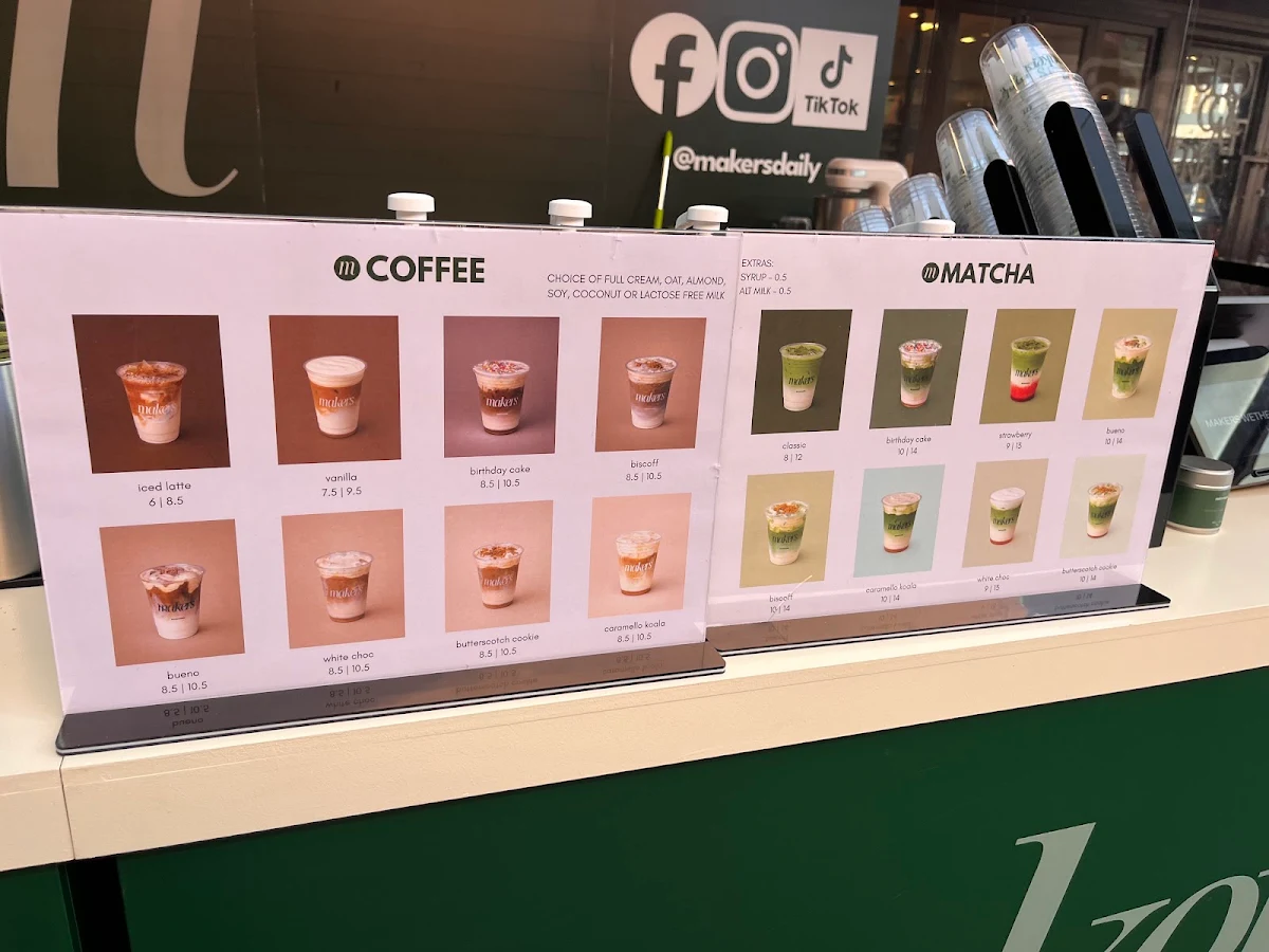 Menu, Makers Daily | Wetherill Park