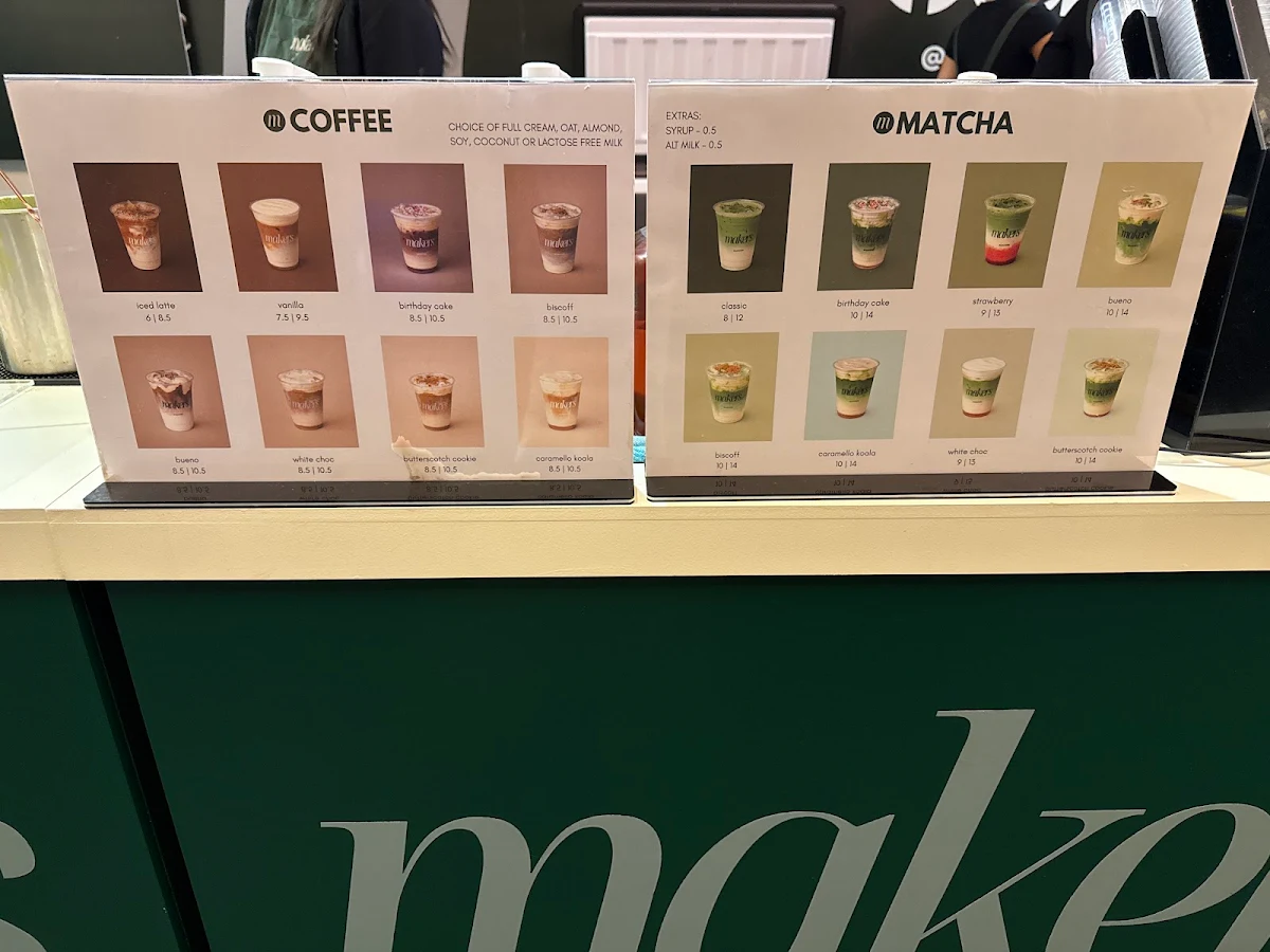 Menu, Makers Daily | Wetherill Park