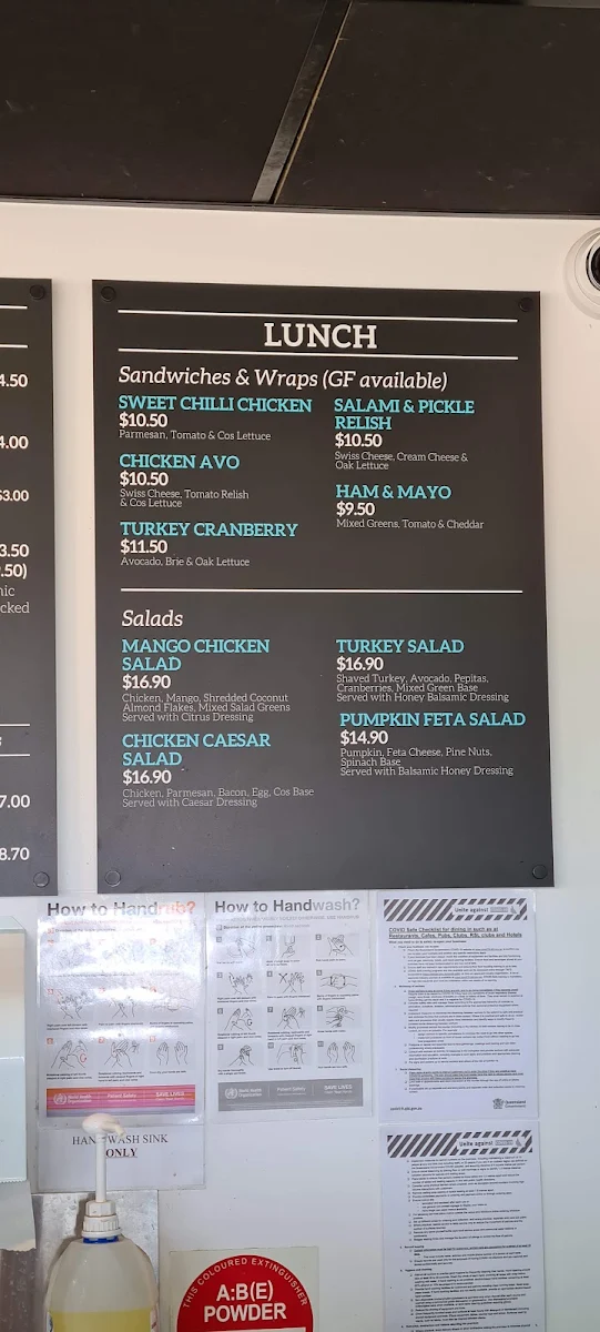 Menu, Sleepless City Coffee Roasters on Stenner