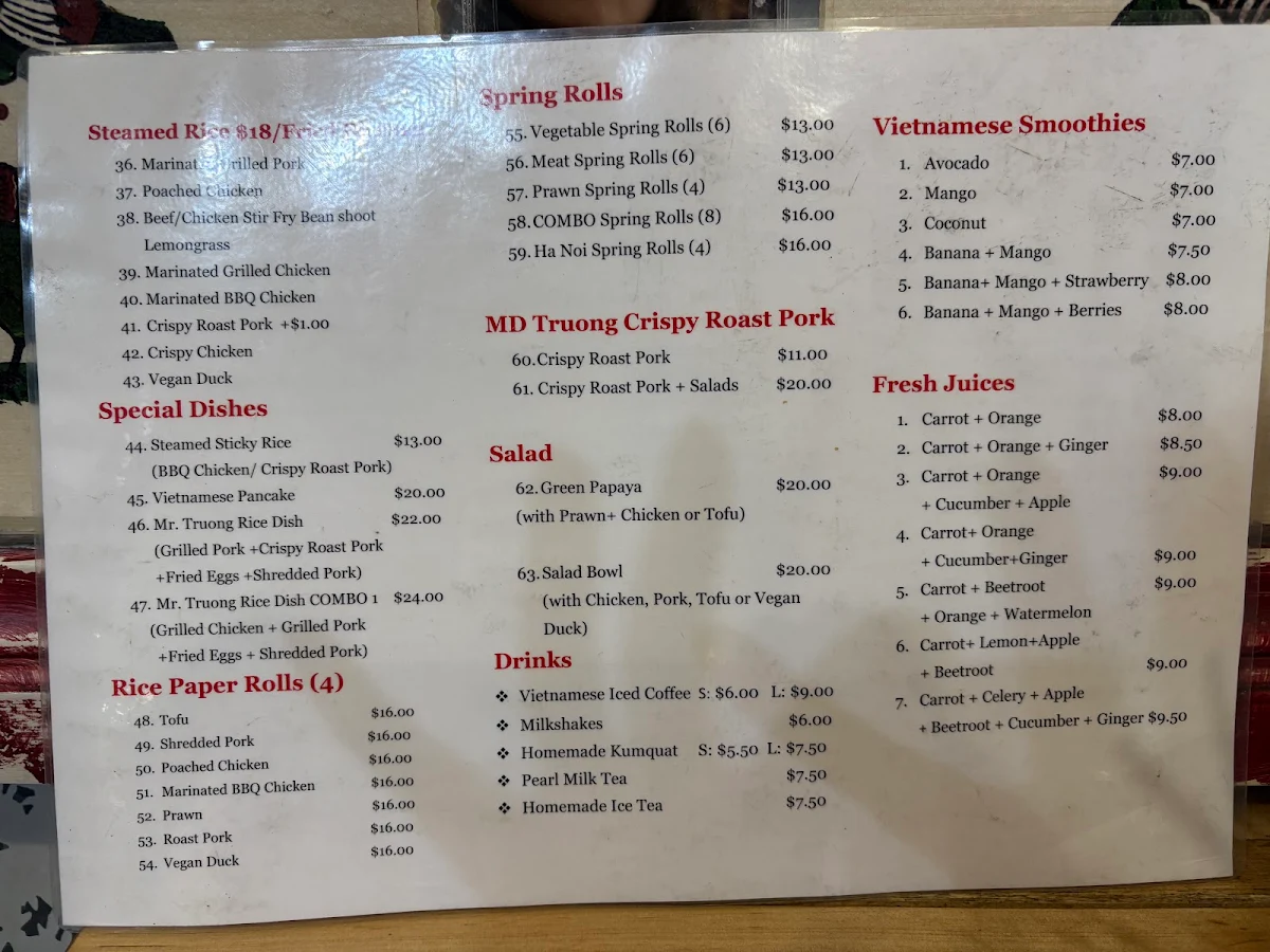 Menu, MD & TRUONG Pho