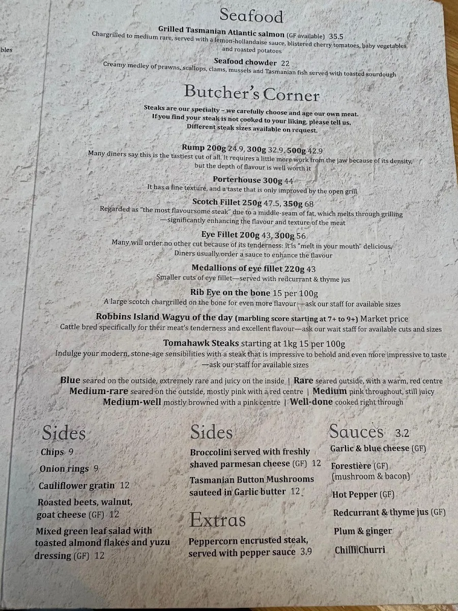 Menu, Ball & Chain Grill - Salamanca