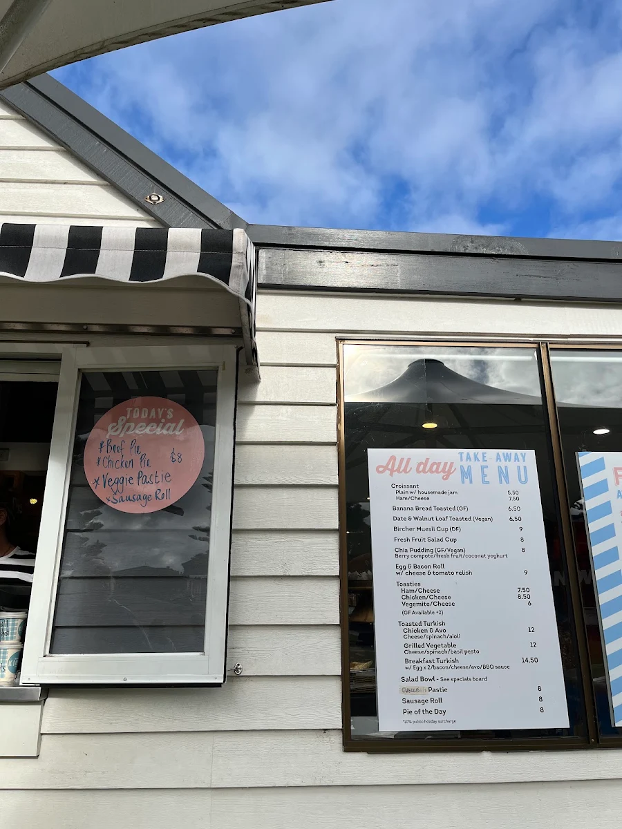 Menu, The Beach Kiosk Cafe