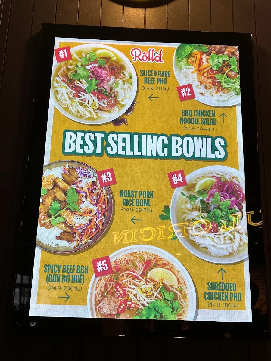 Menu, Roll'd Hurstville