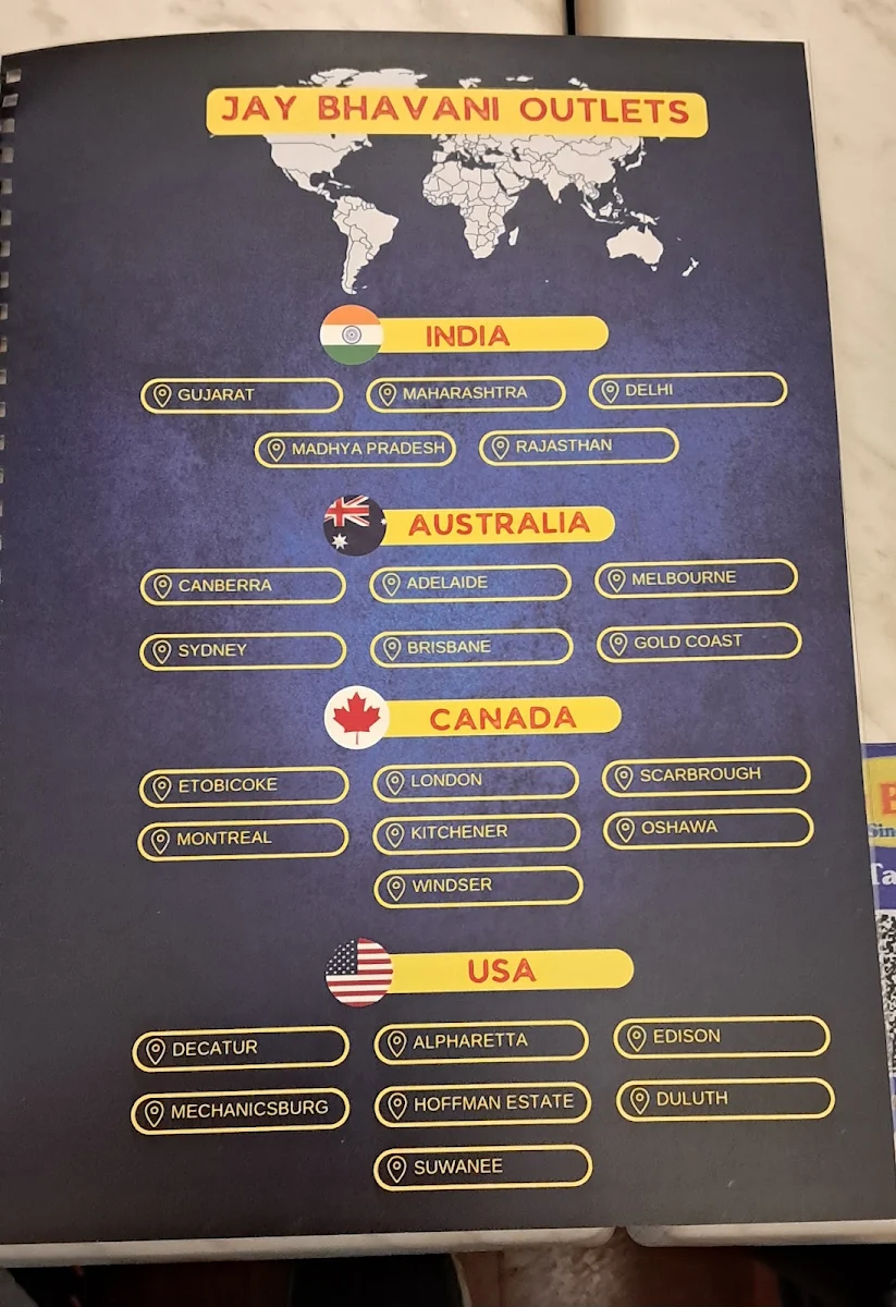 Menu, Jay Bhavani Gold Coast- Indian Restaurant