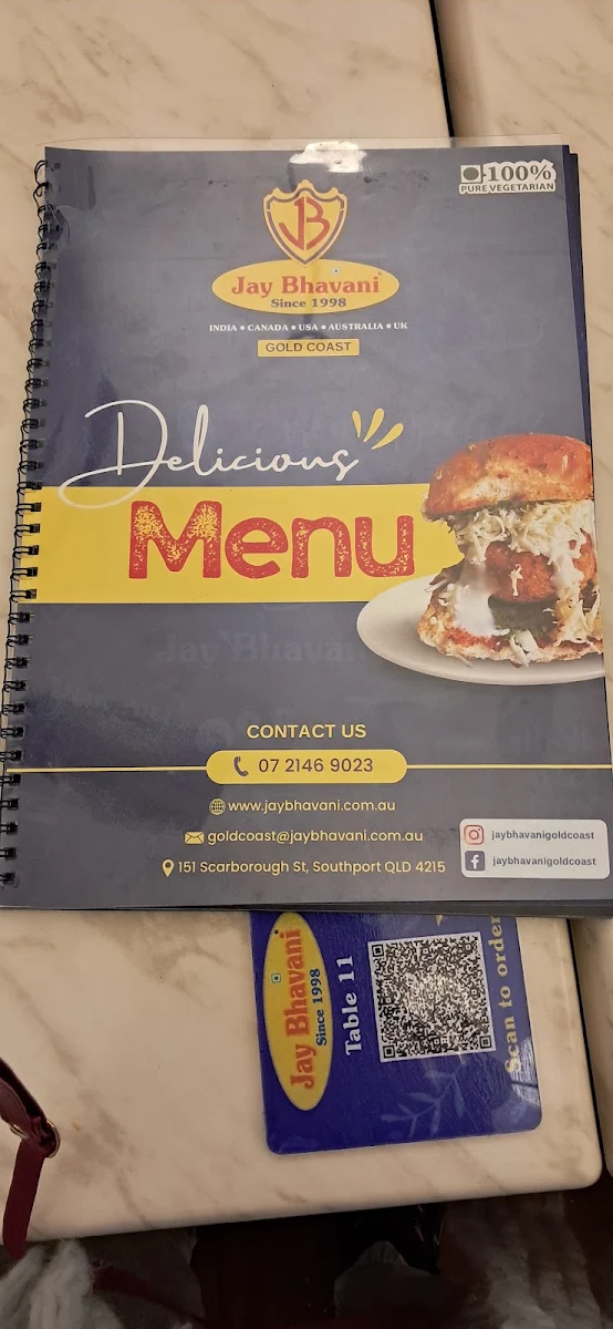 Menu, Jay Bhavani Gold Coast- Indian Restaurant