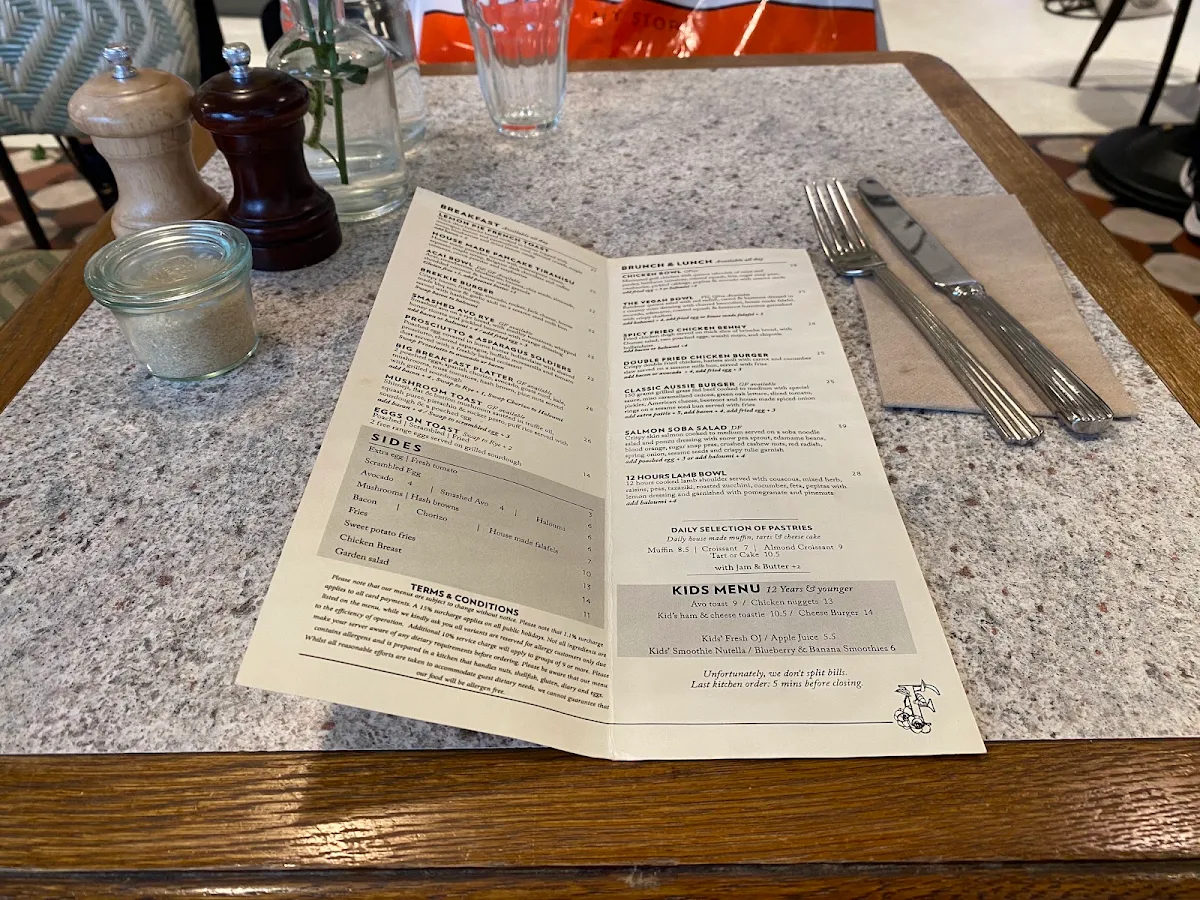 Menu, Flower Child Cafe Castle Towers