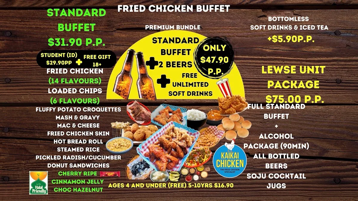 Menu, KaiKai Chicken St Lucia