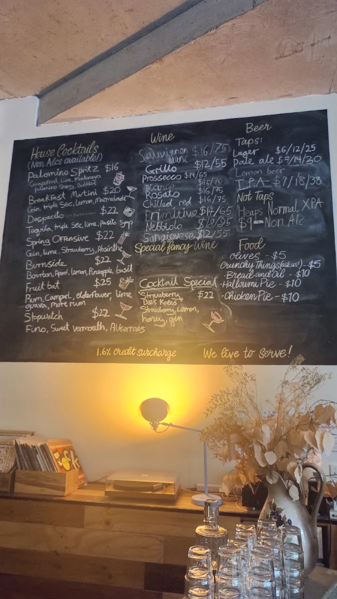 Menu, Palomino Bar | Brunswick