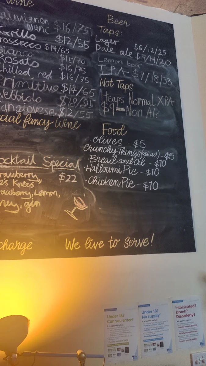 Menu, Palomino Bar | Brunswick