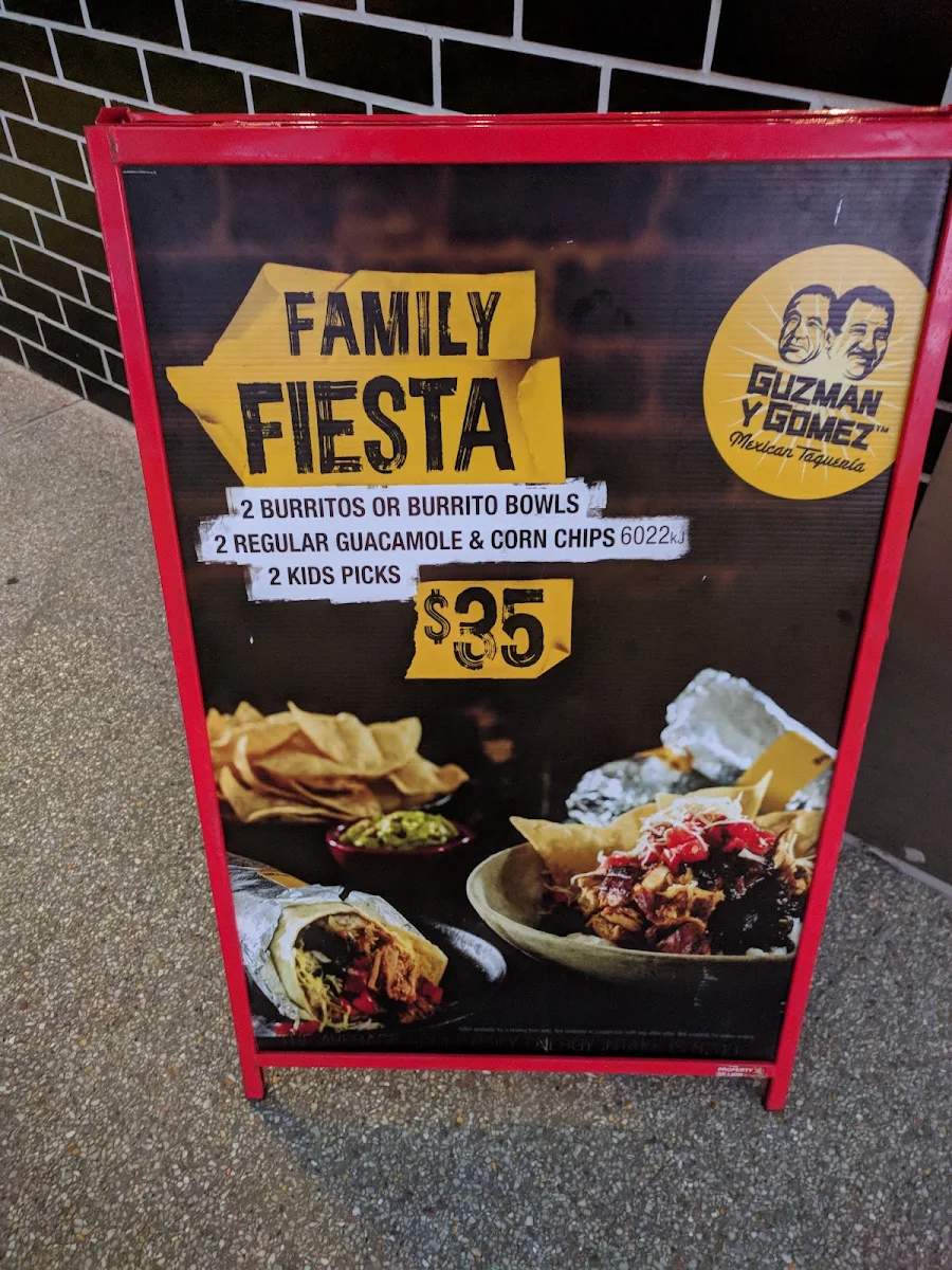 Menu, Guzman y Gomez - Cockburn